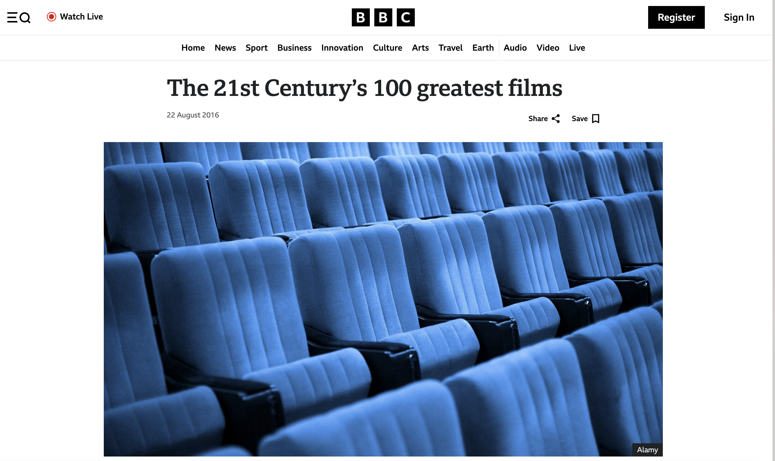 BBC Movies Interactive Map